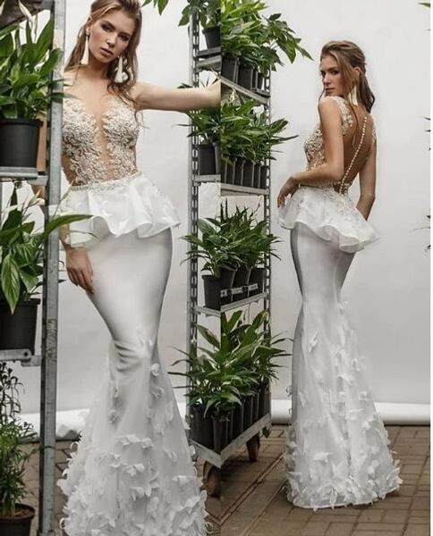 mermaid white organza beach wedding dresses nigeria sheer backless white bridal gowns
mermaid white organza beach wedding dresses nigeria sheer backless white bridal gowns