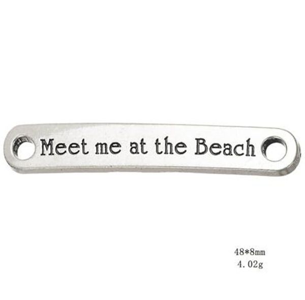 2021 antique silver plated meet me at the beach engraved letter connector charm fit bracelet other customized jewelry, Bronze;silver
2021 antique silver plated meet me at the beach engraved letter connector charm fit bracelet other customized jewelry, Bronze;silver