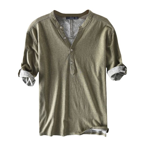 high quaity shirts dress men 100%cotton half sleeve henley collar v neck solid autumn casual shirts hombre camisa men clothes, White;black
high quaity shirts dress men 100%cotton half sleeve henley collar v neck solid autumn casual shirts hombre camisa men clothes, White;black