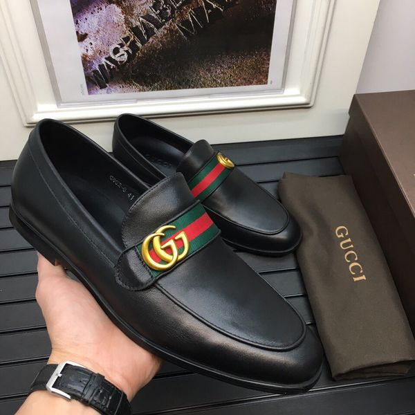 2018 hottest style, top design, black leather sequined upper, shoes designed for successful men, dress shoes