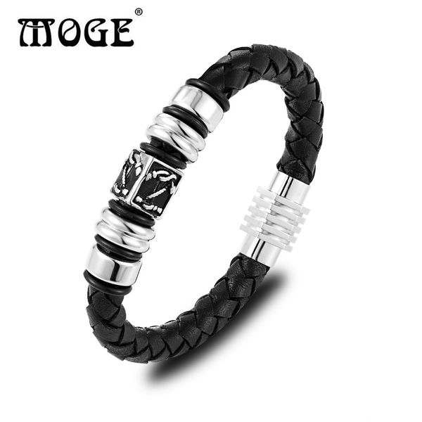 moge trendy men jewelry stainless steel anchor genuine leather bracelet men punk braided leather bracelets jewelry for gift, Golden;silver
moge trendy men jewelry stainless steel anchor genuine leather bracelet men punk braided leather bracelets jewelry for gift, Golden;silver