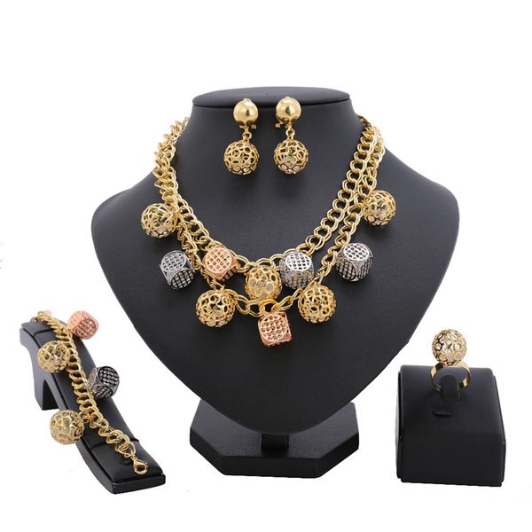 african black beads dubai gold-color women imitated crystal necklace wedding jewelry sets exaggerated bridal earring bangle ring, Silver
african black beads dubai gold-color women imitated crystal necklace wedding jewelry sets exaggerated bridal earring bangle ring, Silver