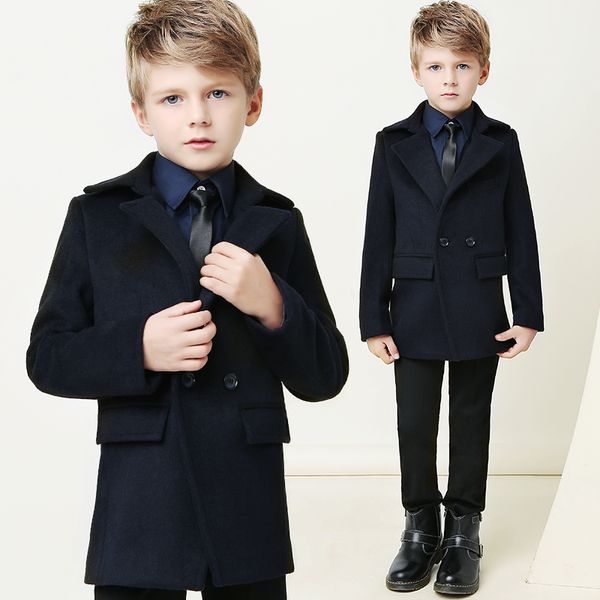 notched lapel double breasted warm kids wear windproof child coats color dark red and navy thicken winter kids formal clothes for sale, Black
notched lapel double breasted warm kids wear windproof child coats color dark red and navy thicken winter kids formal clothes for sale, Black