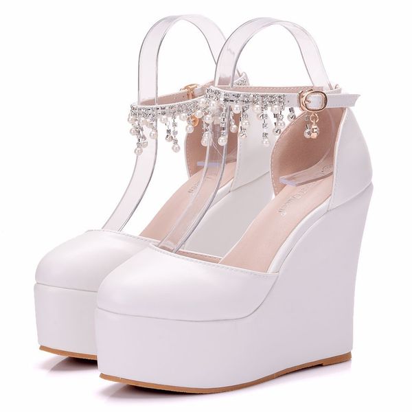 new fashionl round toe shoes for women beading heels fashion platform wedding shoes wedge heel shoes elegant plus size casual bridal heels, Black
new fashionl round toe shoes for women beading heels fashion platform wedding shoes wedge heel shoes elegant plus size casual bridal heels, Black