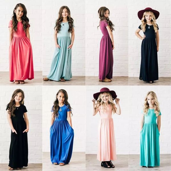 Spring Summer Girls Dresses Casual Pocket Maxi Skirt Fashion Kids Clothing Boutique Baby Clothes Mix Color
Spring Summer Girls Dresses Casual Pocket Maxi Skirt Fashion Kids Clothing Boutique Baby Clothes Mix Color
