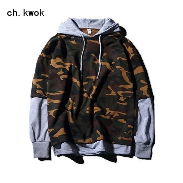 ch.kwok loose men's pullover hoodie hip hop camouflage round collar false two-piece male hoddie long sleeve army green, Black
ch.kwok loose men's pullover hoodie hip hop camouflage round collar false two-piece male hoddie long sleeve army green, Black