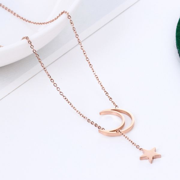 hfyk 2018 fashion moon star necklaces for women rose gold pendant necklace stainless steel jewelry collares colar collier femme, Silver
hfyk 2018 fashion moon star necklaces for women rose gold pendant necklace stainless steel jewelry collares colar collier femme, Silver