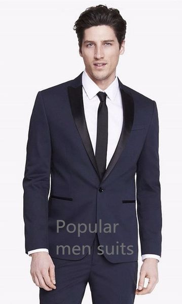2018 custom made navy blue peaked lapel busienss formal suits one button groom wedding man suit slim fit ( jacket+pant+tie, White;black
2018 custom made navy blue peaked lapel busienss formal suits one button groom wedding man suit slim fit ( jacket+pant+tie, White;black