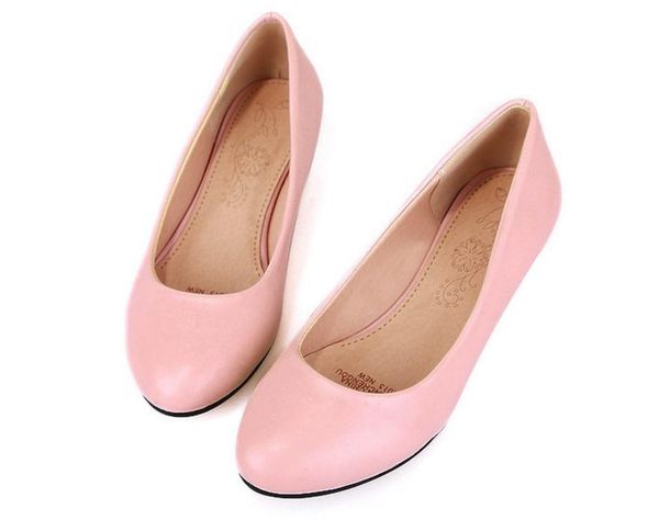 send european and american low heel women single shoes, Black