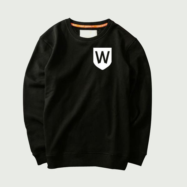 2018 new autumn fashion letter w creative cotton print men's big size long-sleeved black sweatshirt, White;black
2018 new autumn fashion letter w creative cotton print men's big size long-sleeved black sweatshirt, White;black