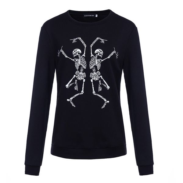 women streetwear casual plus size autumn hoodie harajuku goth o-neck long sleeve pullovers printed skull girl straight hoodie, Black
women streetwear casual plus size autumn hoodie harajuku goth o-neck long sleeve pullovers printed skull girl straight hoodie, Black