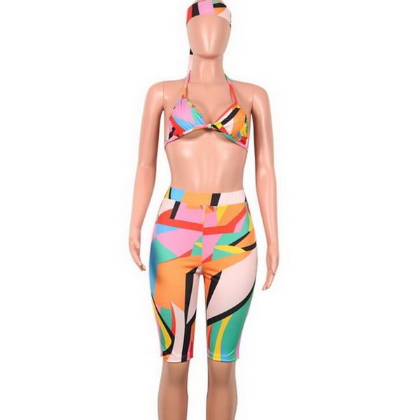 Print Sexy 3 Piece Set Women Print Summer Beach Outfits Tracksuit Fashion Head Scarf &Halter Crop Tops &Bodycon Shorts Suit Sets Female
Print Sexy 3 Piece Set Women Print Summer Beach Outfits Tracksuit Fashion Head Scarf &Halter Crop Tops &Bodycon Shorts Suit Sets Female