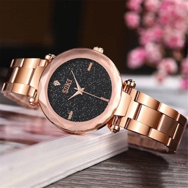 women luxury clock brand stainless steel analog quartz wristwatches casual women dress watch, Slivery;brown
women luxury clock brand stainless steel analog quartz wristwatches casual women dress watch, Slivery;brown
