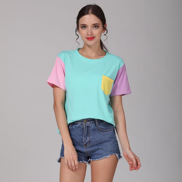 patchwork new summer style fashion women harajuku patchwork t shirts kawaii casual cotton spell color patchwork de mujer ing, White
patchwork new summer style fashion women harajuku patchwork t shirts kawaii casual cotton spell color patchwork de mujer ing, White