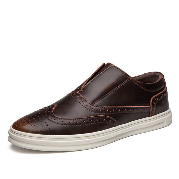 fashion male brogue shoes for men 2018 autumn casual print slip on footwear vintage quality men dress shoes, Black
fashion male brogue shoes for men 2018 autumn casual print slip on footwear vintage quality men dress shoes, Black