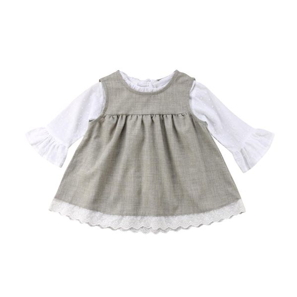 2018 fashion newborn baby girl t-shirt white dress outfit set toddler casual gray dresses set
2018 fashion newborn baby girl t-shirt white dress outfit set toddler casual gray dresses set