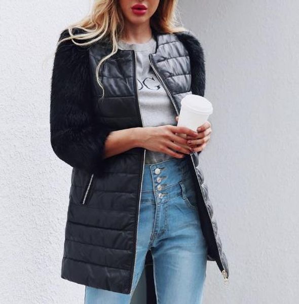 new design 2018 fashion winter women fur coat woman faux fur mujer female patchwork winter outerwear jacket coat, Black
new design 2018 fashion winter women fur coat woman faux fur mujer female patchwork winter outerwear jacket coat, Black