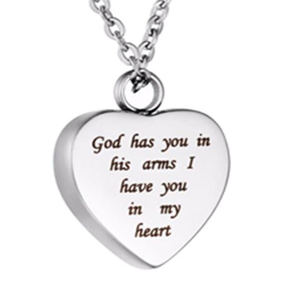funeral jewelry engraved named forever in my heart heart-shaped fragrance bottle pendant cremation stainless steel souvenir necklace, Silver
funeral jewelry engraved named forever in my heart heart-shaped fragrance bottle pendant cremation stainless steel souvenir necklace, Silver