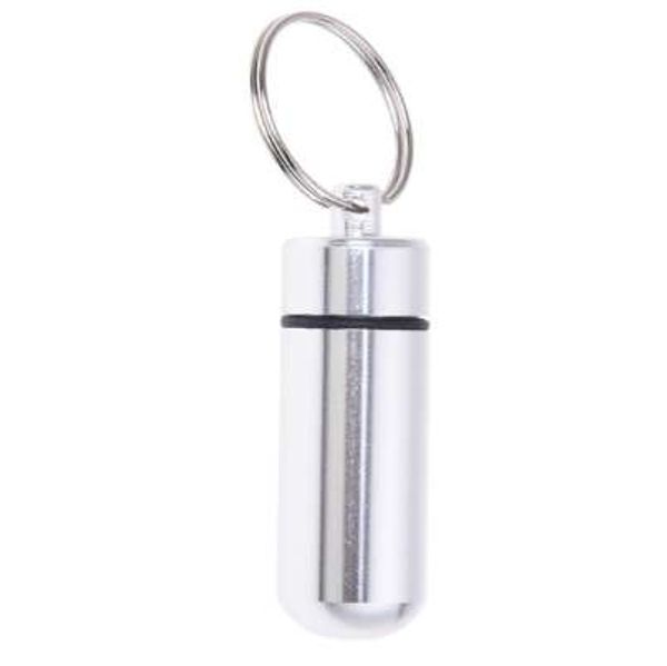 silver pill medicine box case holder container capsule bottle keyring keychain
silver pill medicine box case holder container capsule bottle keyring keychain