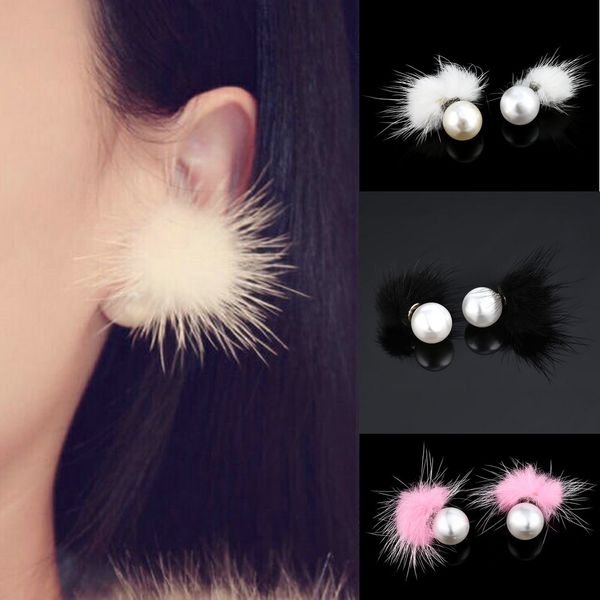 new fashion womens fur imitation pearl double side ear stud earrings statement jewelry blue gift girl, Golden;silver
new fashion womens fur imitation pearl double side ear stud earrings statement jewelry blue gift girl, Golden;silver