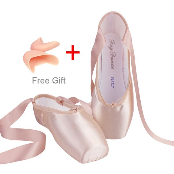 

professional ballet pointe shoes satin pink ballet dance shoes with toe pad, Black;red