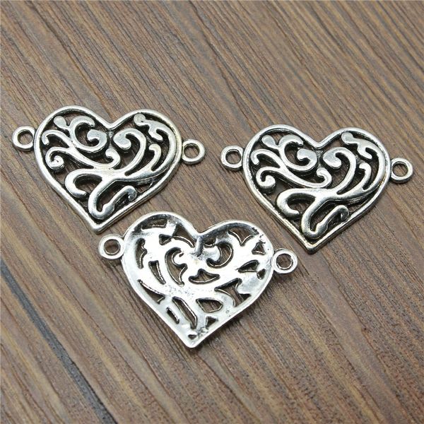 10pcs heart connector charms heart charms pendant connector antique silver color 19x27mm, Bronze;silver
10pcs heart connector charms heart charms pendant connector antique silver color 19x27mm, Bronze;silver