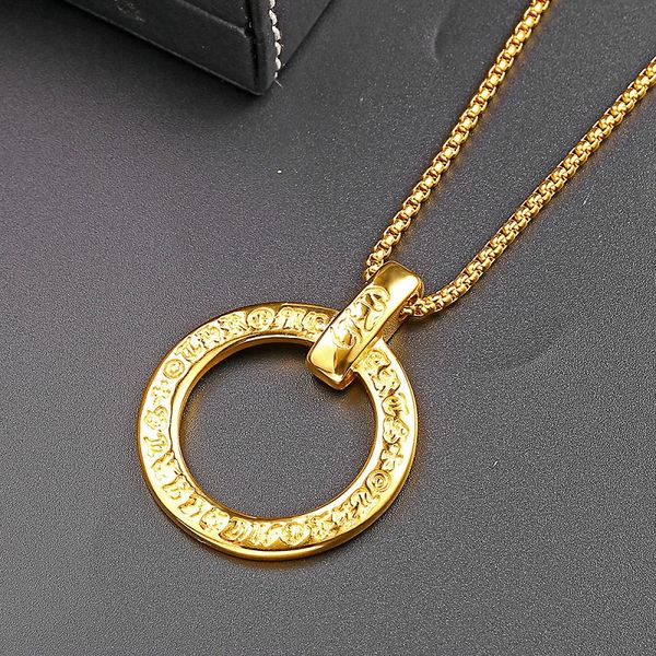 long fashion charm circle necklace chain men stainless steel punk jewelry gold color hip hop pendant necklace for men, Silver
long fashion charm circle necklace chain men stainless steel punk jewelry gold color hip hop pendant necklace for men, Silver