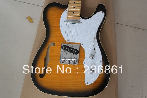 new style 6 strings semi-hollow telecaster double bread edge sunburst yellow electric guitar
new style 6 strings semi-hollow telecaster double bread edge sunburst yellow electric guitar