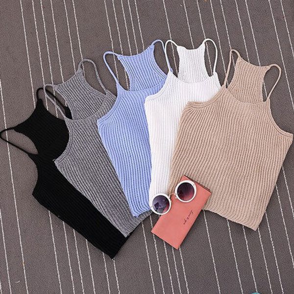 2018 summer women sleeveless ladies fashion summer crop up knitted short solid vest casual camis, White
2018 summer women sleeveless ladies fashion summer crop up knitted short solid vest casual camis, White