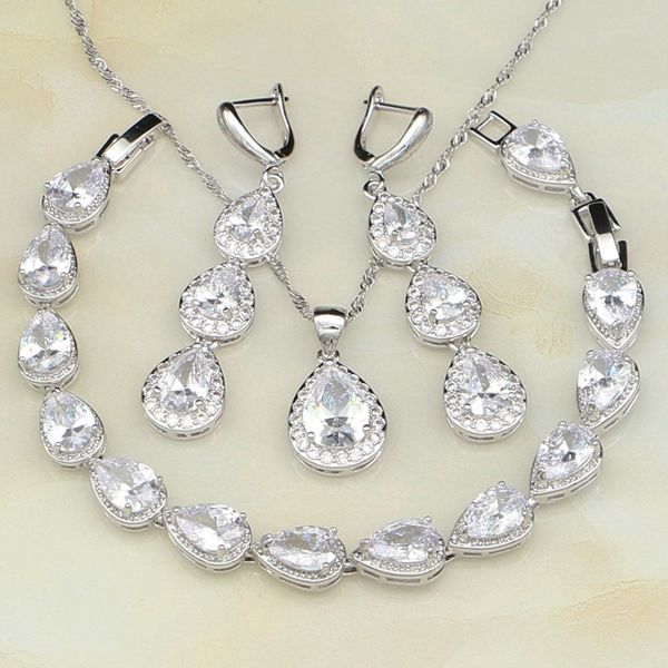 whole saletrendy water drop white cubic zirconia 925 sterling silver jewelry sets for women wedding earrings/pendant/necklace/bracelet, Slivery;golden
whole saletrendy water drop white cubic zirconia 925 sterling silver jewelry sets for women wedding earrings/pendant/necklace/bracelet, Slivery;golden