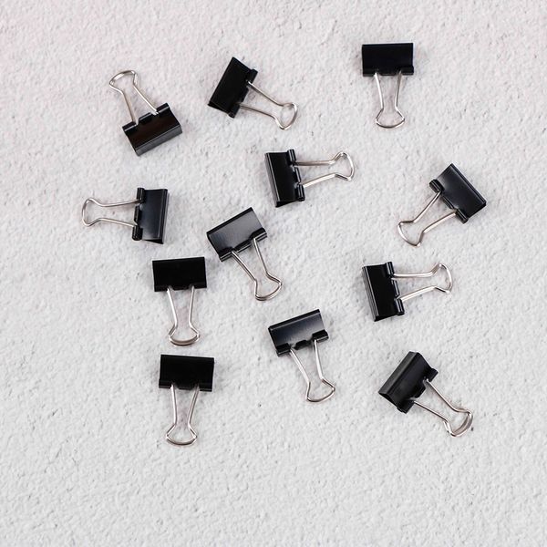 12pcs 15mm black metal binder clips notes file letter paper clip p binding stationery accessories office supplies
12pcs 15mm black metal binder clips notes file letter paper clip p binding stationery accessories office supplies