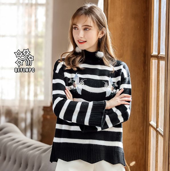 2018 fashion casual ladies blouse round collar knitted sweater winter and spring keep warm irregular women sweaters long sleeve crew neck a2, White;black
2018 fashion casual ladies blouse round collar knitted sweater winter and spring keep warm irregular women sweaters long sleeve crew neck a2, White;black