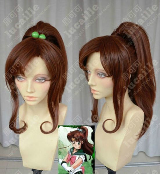 sailor moon sailor jupiter kino makoto cosplay party wig hair clip ponytail, Black
sailor moon sailor jupiter kino makoto cosplay party wig hair clip ponytail, Black
