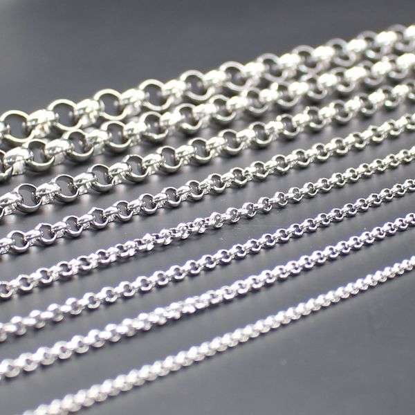 12meter lot wholesale stainless steel round rolo chain link diy jewelry marking / findings chains /2.5mm 3mm 4mm 6mm, Silver
12meter lot wholesale stainless steel round rolo chain link diy jewelry marking / findings chains /2.5mm 3mm 4mm 6mm, Silver
