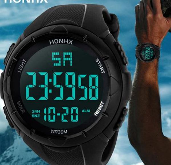 

Роскошные спортивные часы мужчины цифровой Силиконовой моды Спорт светодиодные