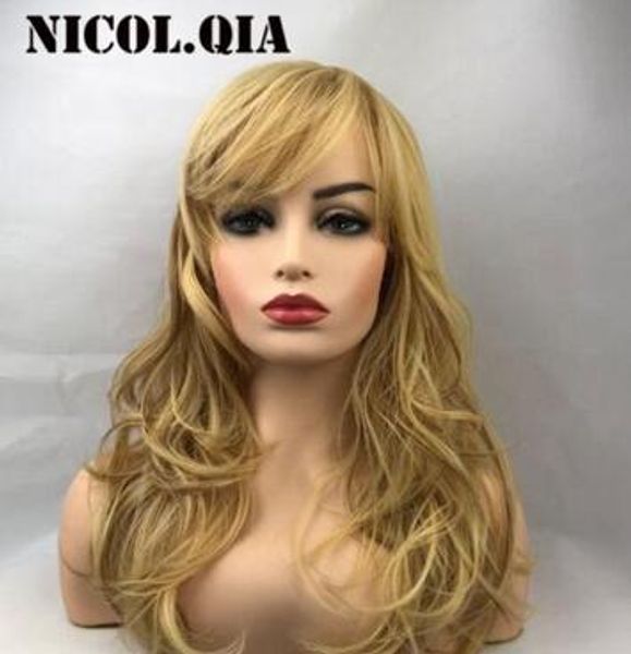 grade long curly hairstyle highlight blonde simulation human hair women wigs, Black;brown
grade long curly hairstyle highlight blonde simulation human hair women wigs, Black;brown