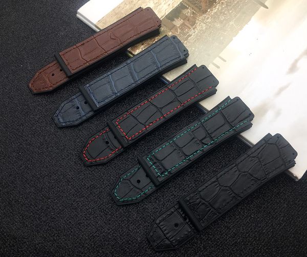 black brown blue 25*19mm italy leather rubber silicone watchband for strap for big ban watch band fusion f1 logo on
black brown blue 25*19mm italy leather rubber silicone watchband for strap for big ban watch band fusion f1 logo on