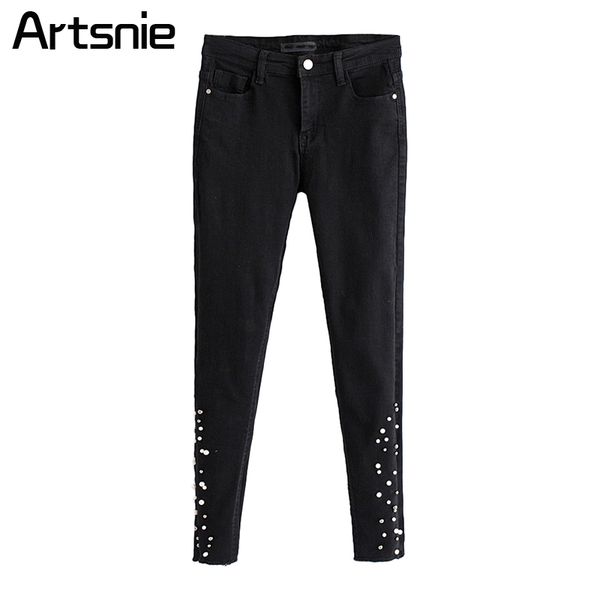 artsnie black casual skinny denim pencil pants women spring 2018 elegant beading streetwear ladies boyfriend jeans pant feminino, Blue
artsnie black casual skinny denim pencil pants women spring 2018 elegant beading streetwear ladies boyfriend jeans pant feminino, Blue