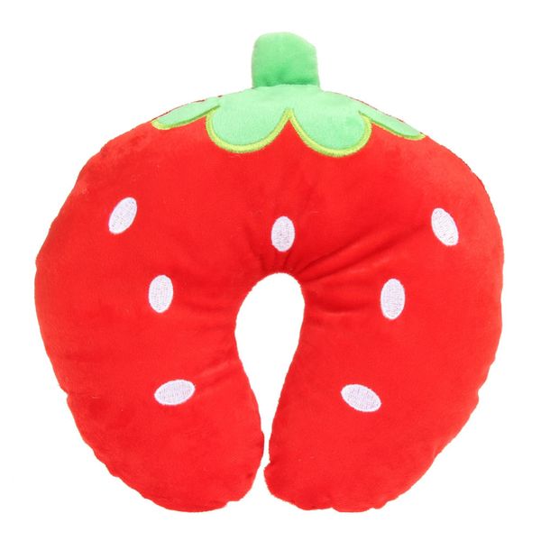 

multi-color comfortable cartoon pattern u shaped pp cotton travel neck pillow support headrest cushion for car airplane