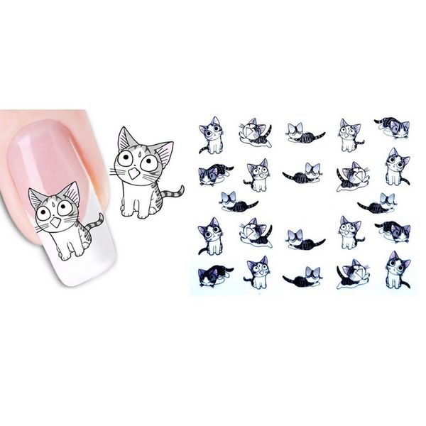 new lovely cartoon animals water transfer 3d cute cat pets paern nail sticker full wraps manicure decals diy nail art stickers, Black
new lovely cartoon animals water transfer 3d cute cat pets paern nail sticker full wraps manicure decals diy nail art stickers, Black
