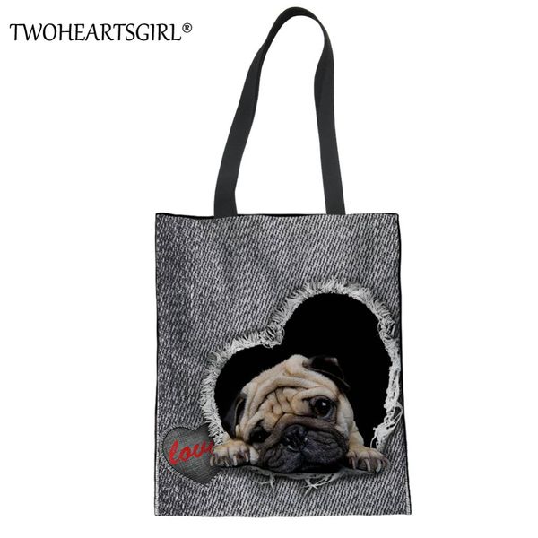 twoheartsgirl cute pug dog women canvas handbags large capacity ladies beach tote bag female daily lightweight shopping hand bag
twoheartsgirl cute pug dog women canvas handbags large capacity ladies beach tote bag female daily lightweight shopping hand bag