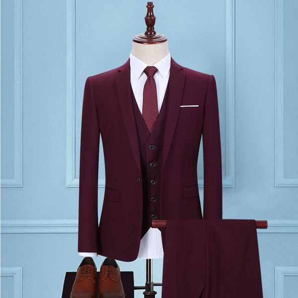 men purple suit business cultivate one's morality the man the groom wedding dress two pieces of, White;black
men purple suit business cultivate one's morality the man the groom wedding dress two pieces of, White;black