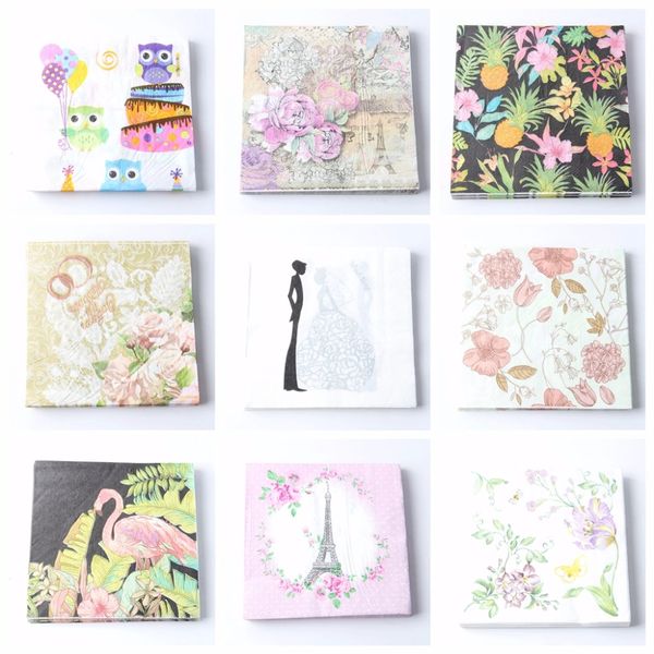 20pcs/lot wedding party napkins printed rose paper napkins for event party supplies decoration owl tissue decoupage servilleta
20pcs/lot wedding party napkins printed rose paper napkins for event party supplies decoration owl tissue decoupage servilleta