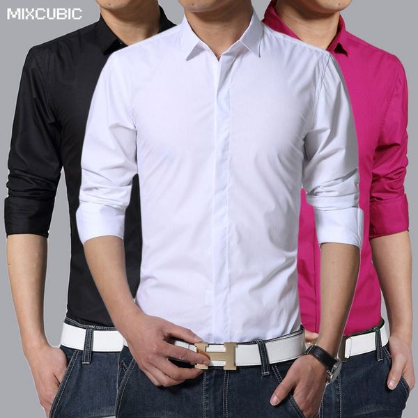 mixcubic shirt british style business long-sleeve male slim fit casual shirts men's clothing green purple shirts men -3xl, White;black
mixcubic shirt british style business long-sleeve male slim fit casual shirts men's clothing green purple shirts men -3xl, White;black