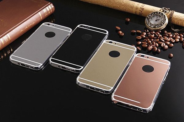 cases for iphone xs max xr x 8 7 6 6s plus samsung note 8 9 s6 s7 edge s8 s9 silicone mirror plating ultra-thin mirror clear soft back case