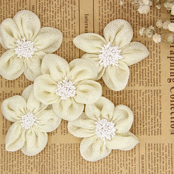 7 см ручной мешковины розы цветы с кружевом diy
7 см ручной мешковины розы цветы с кружевом diy