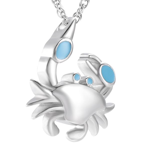 ijd9259 crab stainless steel cremation pendant necklace crystal memory ashes keepsake urn necklace, Silver
ijd9259 crab stainless steel cremation pendant necklace crystal memory ashes keepsake urn necklace, Silver