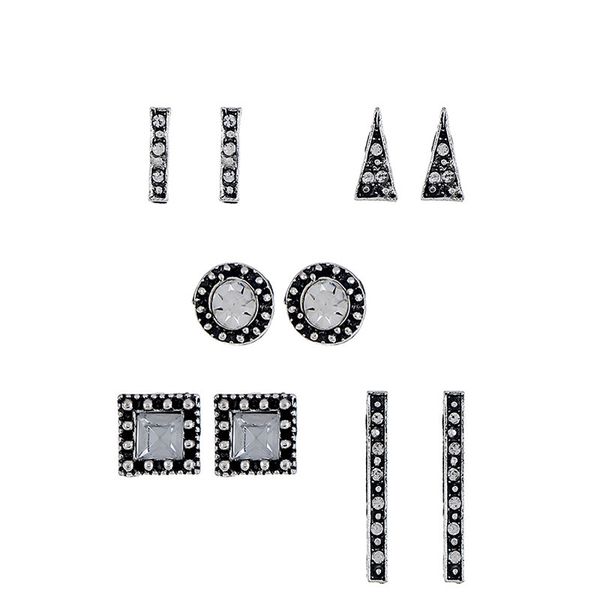 new simple double-word alloy silver stud earrings geometric rhinestone dangler set small jewelry11, Golden;silver
new simple double-word alloy silver stud earrings geometric rhinestone dangler set small jewelry11, Golden;silver