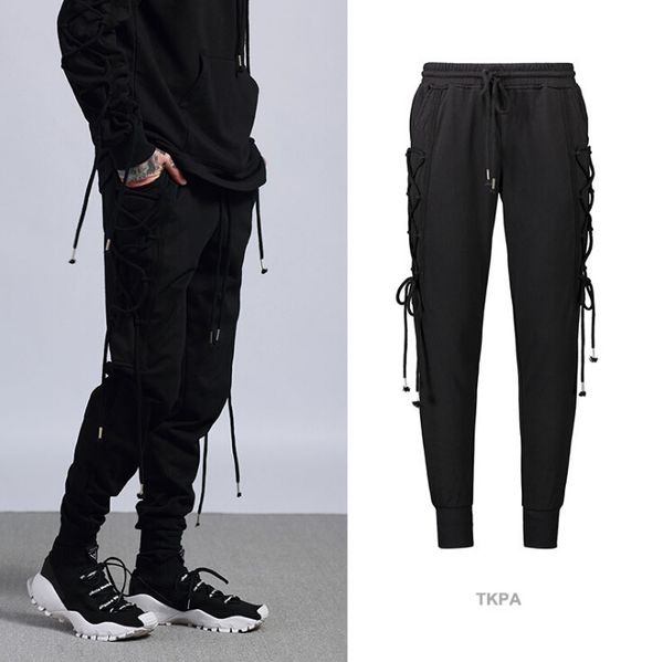 tkpa men sports pants bandage design ties black pencil long pants fashion hip hop jogger pants long trousers
tkpa men sports pants bandage design ties black pencil long pants fashion hip hop jogger pants long trousers