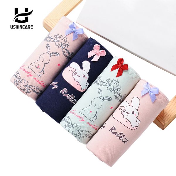 uskincar women cotton panties 4 pieces/lot briefs underwear cartoon bow mid-waist panties breathable girl's intimates lingerie, Black;pink
uskincar women cotton panties 4 pieces/lot briefs underwear cartoon bow mid-waist panties breathable girl's intimates lingerie, Black;pink